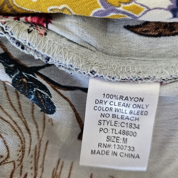 Anthropologie Umgee Floral Meadow Flower Patchwork Boho Kimono - Picture 12 of 12